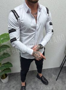 Ανδρικό άσπρο πουκάμισο R255-2