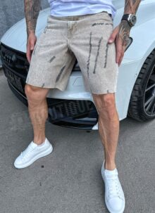 Ανδρικό καφέ κοντό τζιν boyfriend KD01