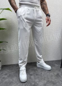 Ανδρικό άσπρο σετ oversize L1468-2