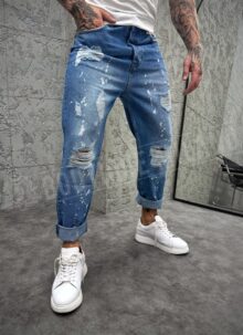 Ανδρικό μπλε τζιν boyfriend A1153