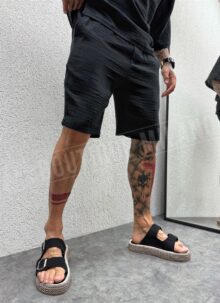 Ανδρικό oversize σετ σε μαύρο χρώμα L36107-1