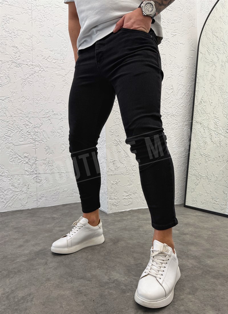 Ανδρικό μαύρο τζιν skinny fit A4379-6