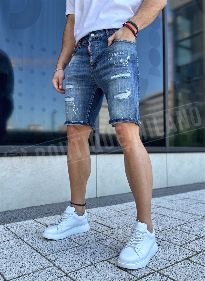 Ανδρικό μπλε τζιν σε μοντέρνο στυλ KD479-2