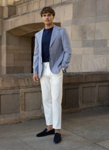 Ανδρικό μπλε σακάκι smart-casual M277-13
