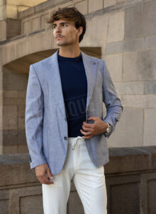 Ανδρικό μπλε σακάκι smart-casual M277-13