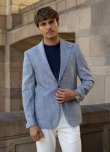 Ανδρικό μπλε σακάκι smart-casual M277-13