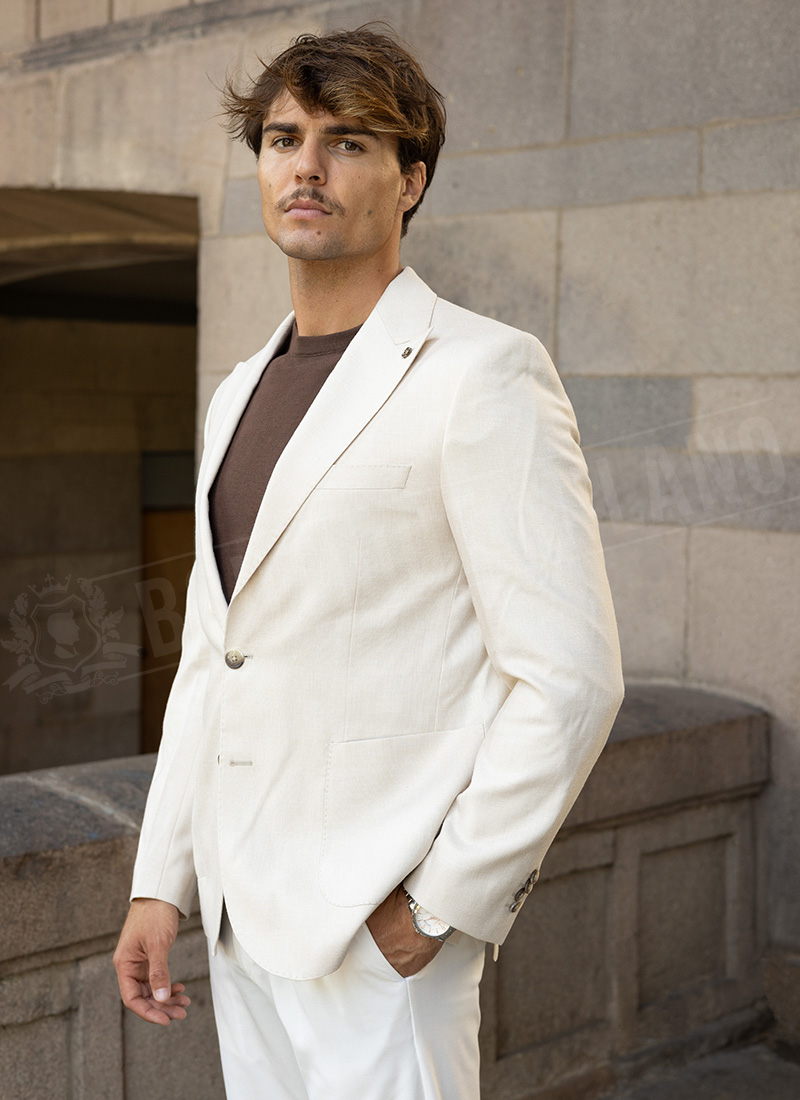 Ανδρικό μπεζ σακάκι smart-casual M277-04