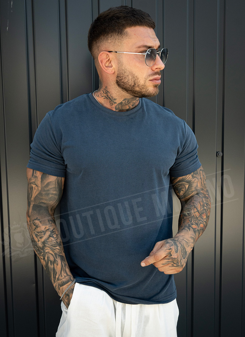 Ανδρικό μπλε T-shirt Modal Comfort T9417-5